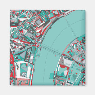London-Stadt-Struktur-Karte Magnet