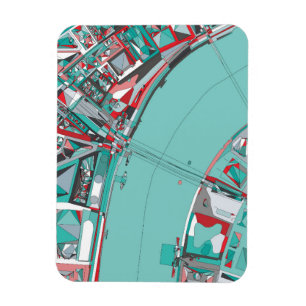 London-Stadt-Struktur-Karte Magnet