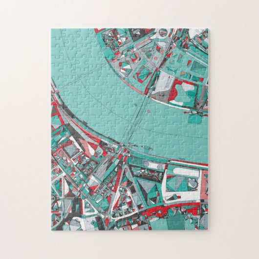London-Stadt-Struktur-Karte Puzzle (Vertikal)