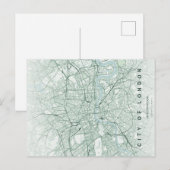 London Stadtplan Minimale Postkarte (Vorne/Hinten)