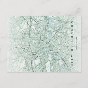 London Stadtplan Minimale Postkarte