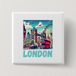 London-Sticker Button