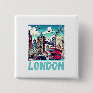 London-Sticker Button