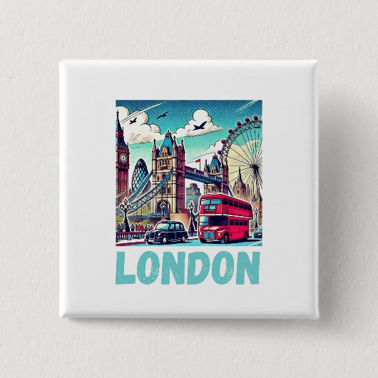 London-Sticker Button (Vorderseite)