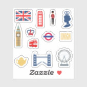London Stickers Aufkleber (Blatt)