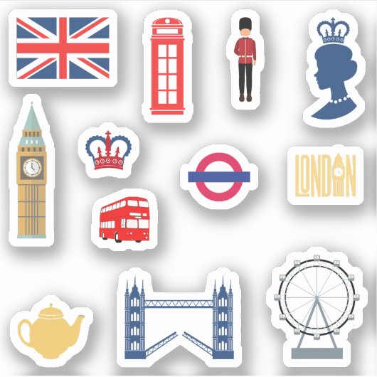 London Stickers Aufkleber (Vorderseite)
