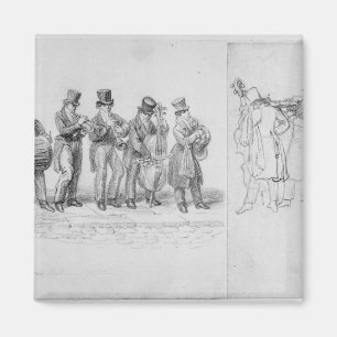 London-Straßen-Musiker, c.1820-30 Magnet