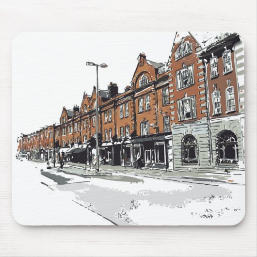 London-Straßen-Szene Mousepad (Vorne)
