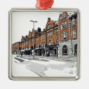 London-Straßen-Szene Ornament Aus Metall