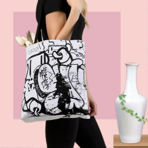 London Street Art Tasche, Samurai, Kreative Kunst Tasche