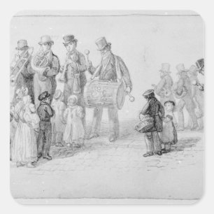 London Street Band, 1839 Quadratischer Aufkleber