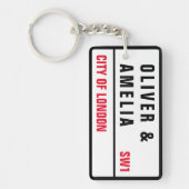 London Street Sign Custom Schlüsselanhänger für Co (Vorderseite)