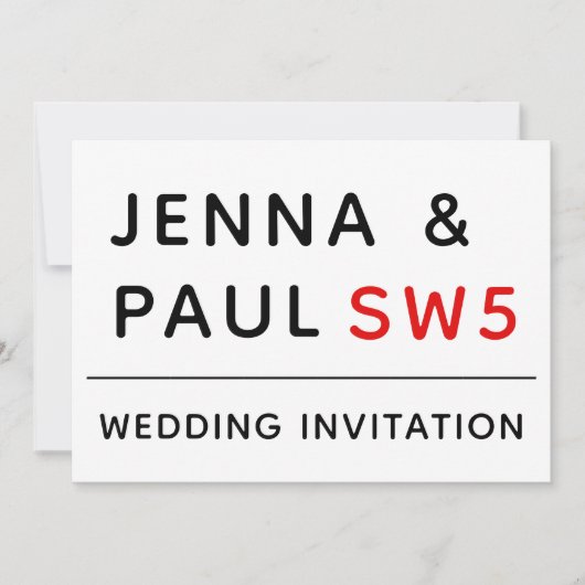 LONDON STREET SIGN | EINLADUNG (Vorderseite)