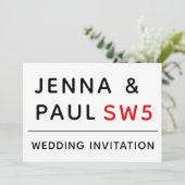 LONDON STREET SIGN | EINLADUNG (Stehend Vorderseite)