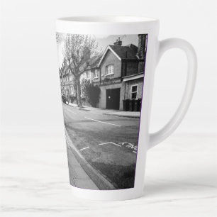 London Street View England Schwarz und Weiß Milchtasse