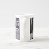 London Street View England Schwarz und Weiß Porzellantasse (Rückseite)