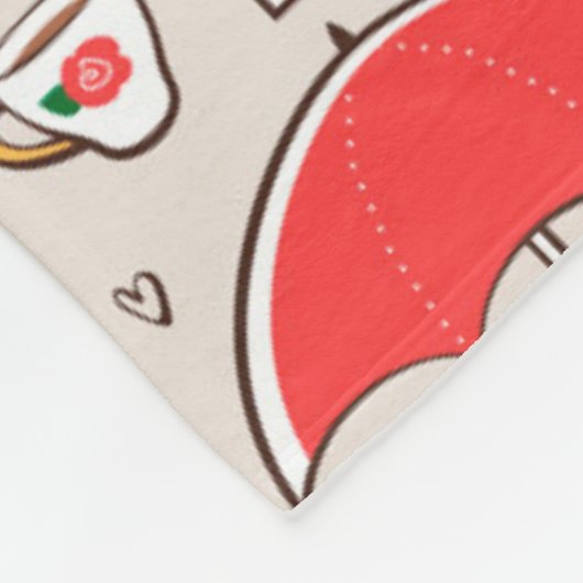 London-Symbol-Muster Fleecedecke (Ecke)