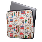 London-Symbol-Muster Laptopschutzhülle (Vorderseite Links)