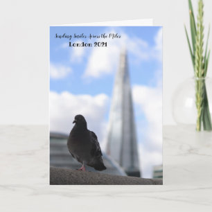 London-Taube mit Blick auf den Shard im Hintergrun Karte