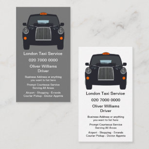London-Taxi-Geschäftskarten doppelseitig Visitenkarte