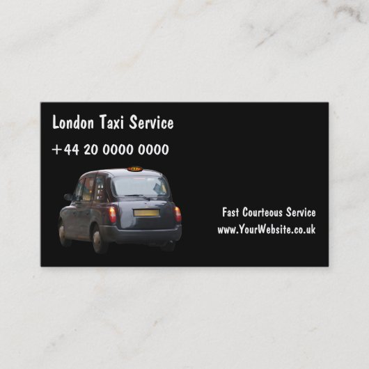 London-Taxi-Visitenkarten Visitenkarte (Vorderseite)