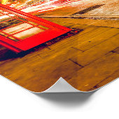 London Telefone Booth Bus City Street in der Nacht Poster (Ecke)