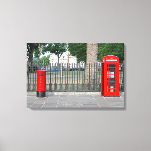 London Telefonzelle & Briefkasten Leinwanddruck