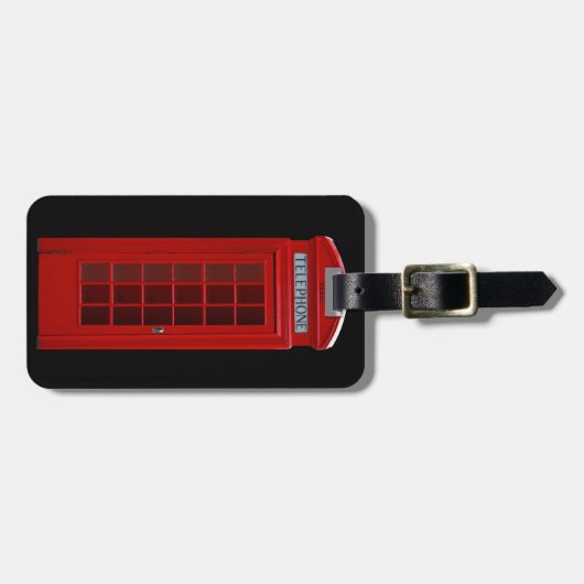 London-Telefonzelle Gepäckanhänger (Vorderseite horizontal)