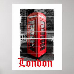 London Telefonzelle Vintage Souvenir Poster