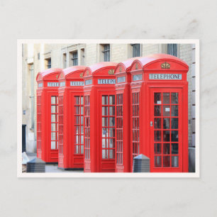 London Telefonzellen Vintage Rotes Foto Gruß Postkarte