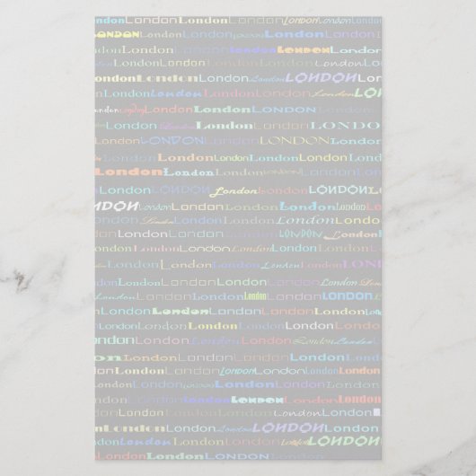 London Text Design I Stationery Briefpapier (Vorderseite)