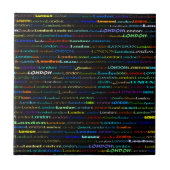 London Text Design I Tile Fliese (Vorderseite)