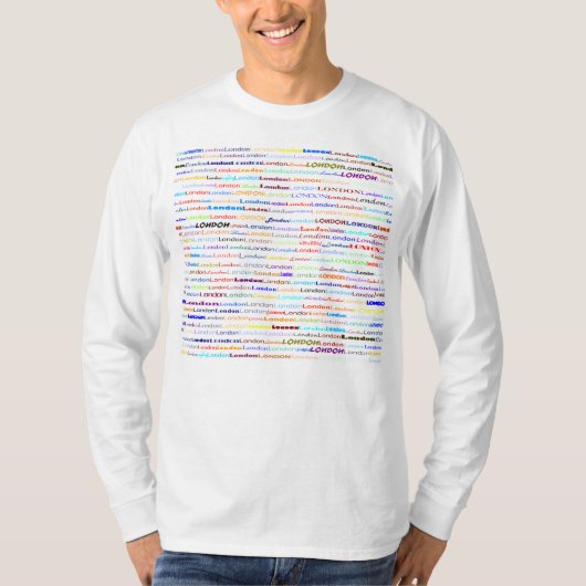 London Text Design II Basic Long Sleeve Shirt (Vorderseite)