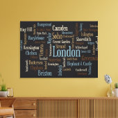 London Text Map Leinwanddruck (Insitu (Wohnzimmer))