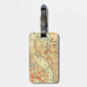 London Thames Vintage Karte Gepäckanhänger (Rückseite vertikal)