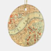 London Thames Vintage Karte Keramik Ornament (Links)