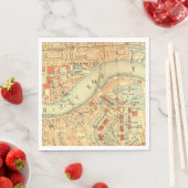 London Thames Vintage Karte Serviette (Beispiel)