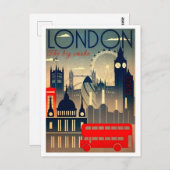 London The Big Smoking Travel Holiday Retro Postkarte (Vorne/Hinten)