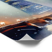 London-The Shard (C), Aquarell Poster (Ecke)