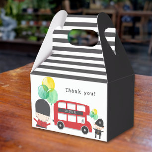 London-Thema roter Doppeldeckerbus Kinderparty Geschenkschachtel