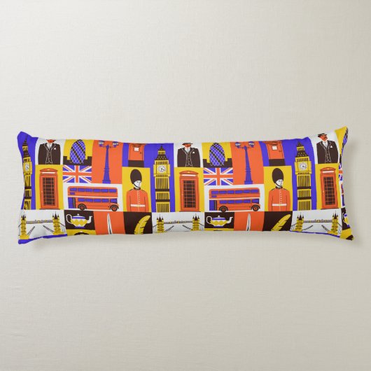 London Themed Body Pillow Seitenschläferkissen (Rückseite)