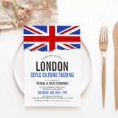 London Themed Cuisine | Party Flag Weißer Einladun Einladung