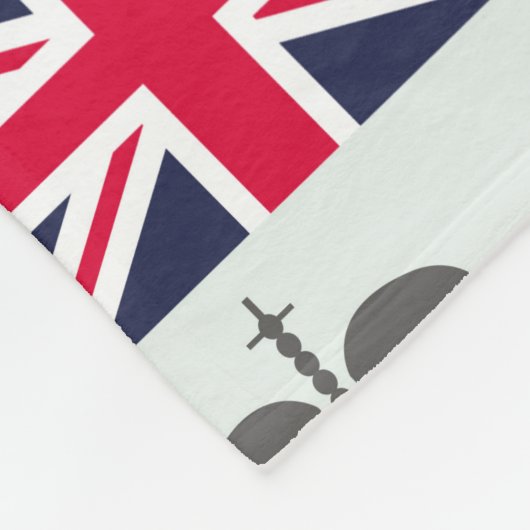 London Themed Fleece Blanket (Ecke)