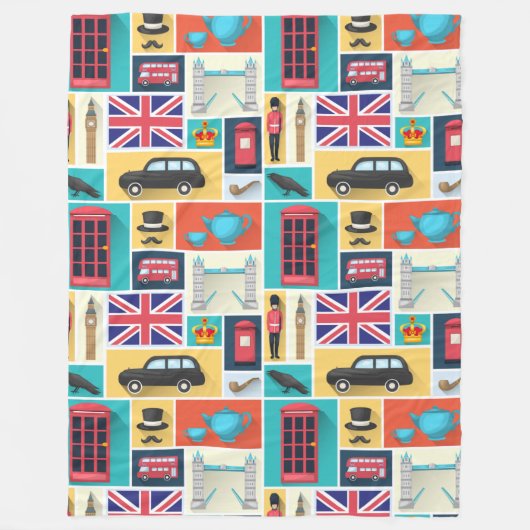 London Themed Fleecedecke (Vorderseite)