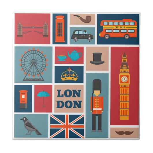 London Themed  Fliese (Vorderseite)