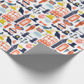 London Themed Geschenkpapier (Ecke)