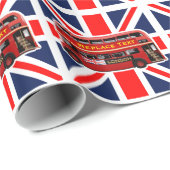 London Themed Geschenkpapier (Rolleneckpunkt)