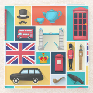 London Themed Glasuntersetzer