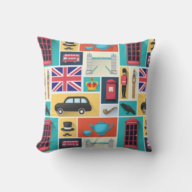 London Themed Kissen (Vorderseite)