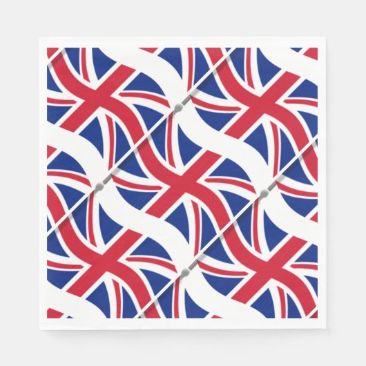 London Themed Party Union Jack Paper Napkins Serviette (Vorderseite)